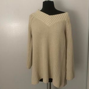525 AMERICA + Beige Off-Shoulder Sweater 🧶